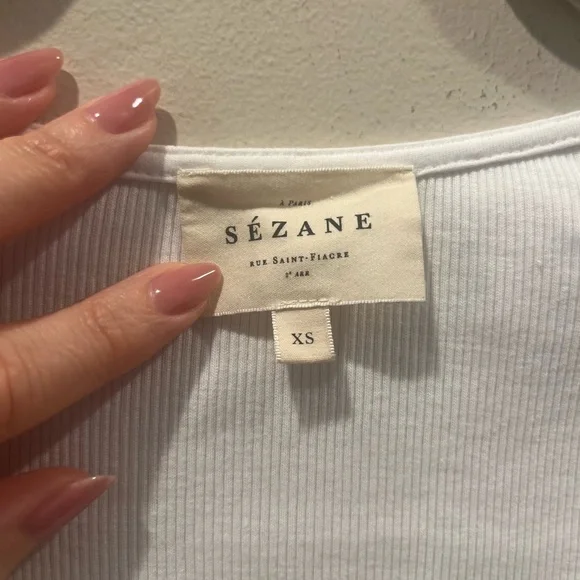 Sezane Grant T-Shirt in Ecru, XS - Picture 4 of 7